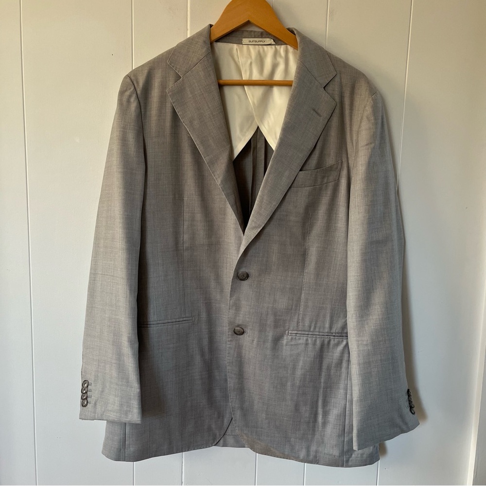 Suitsupply Light Grey Blazer Jacket Havana S140s Wool Carlo Barbera Italy Slim - Picture 2 of 15